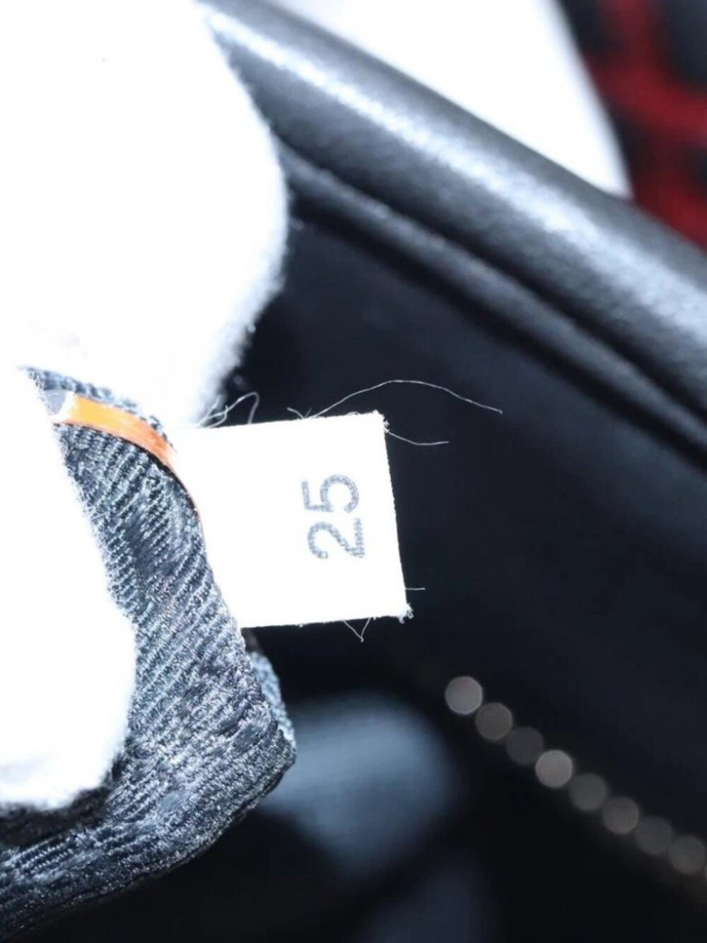 PRADA Hand Bag Nylon Black Red white Auth - Picture 15 of 16